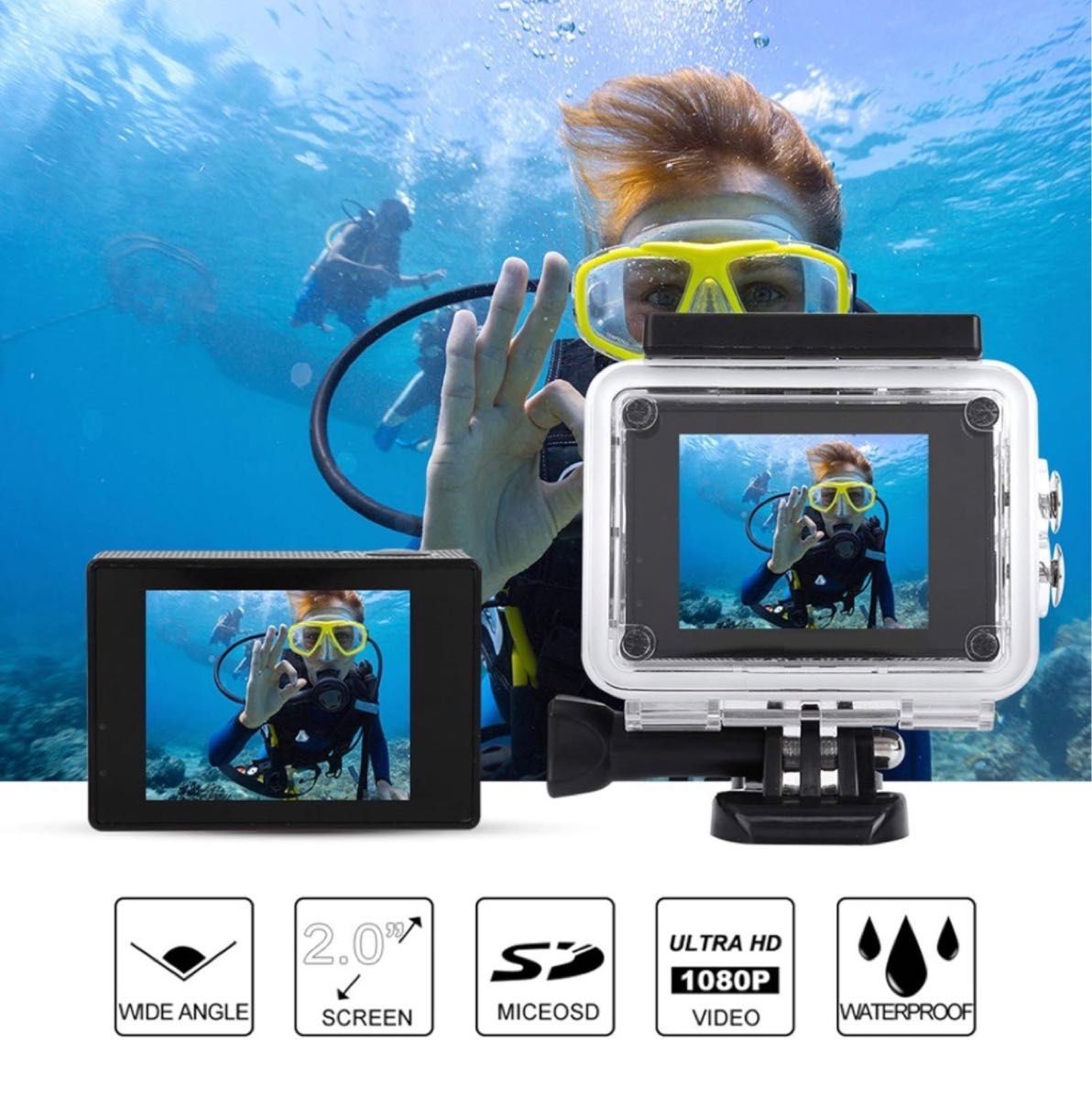 GoPro スポーツカメラ　アクションカメラ　水中カメラWi-Fi 防水　高画質