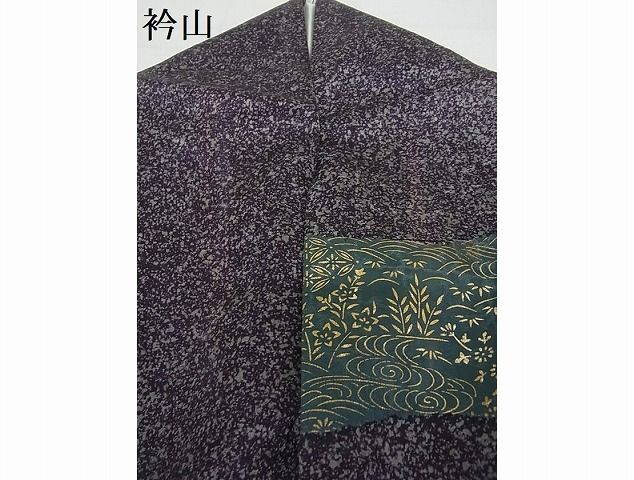 平和屋-こころ店■訪問着　絞り　道長花文　たたき染め　金彩　正絹　逸品　AAAD8383Bwt_画像6