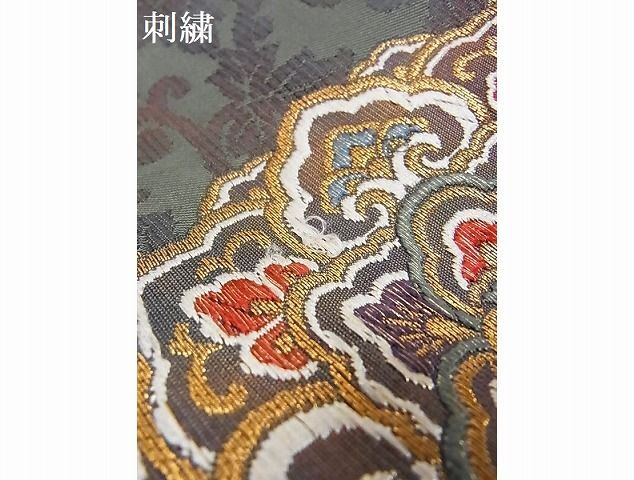 平和屋-こころ店■六通柄袋帯　蜀江取華文　金糸　正絹　逸品　AAAE8003Atn_画像7