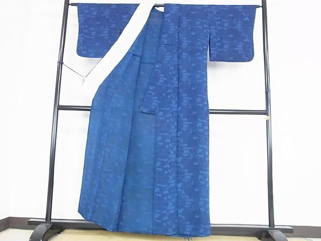  flat peace shop 2#. wave Indigo .. wave .. Tokushima prefecture less shape culture fortune guarantee . person Kagawa table beautiful fine pattern single .. water flower writing ..... excellent article DAAB2839az