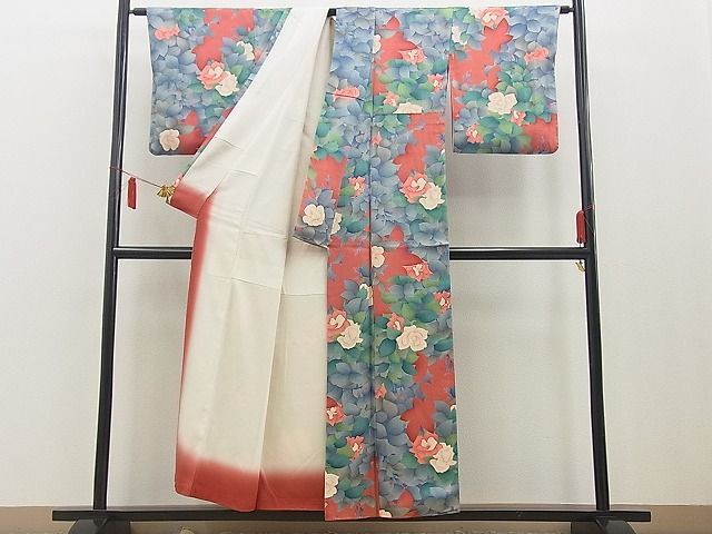 平和屋野田店■上質な小紋　薔薇尽くし　逸品　BAAD1836hj_画像3