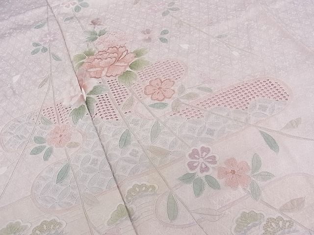 平和屋1■訪問着　総刺繍　スワトウ相良刺繍　エ霞草花文　逸品　CAAC5283rv_画像3