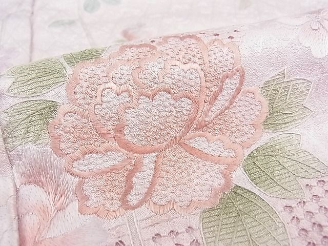 平和屋1■訪問着　総刺繍　スワトウ相良刺繍　エ霞草花文　逸品　CAAC5283rv_画像6