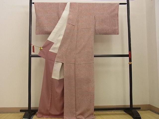 平和屋野田店■上質な小紋　氷割文様　逸品　未使用　BAAC9396xi_画像3