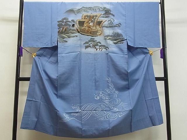  flat peace shop 1# man long kimono-like garment peerless tailoring Treasure Ship ... kimono CAAB4949vf