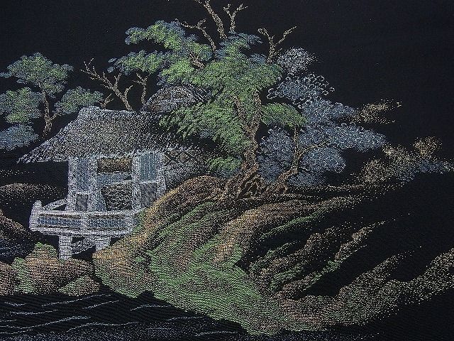 平和屋■羽織 まとめて 50点 風景 松竹梅 更紗 花柄 型染め 相良刺繍 金銀糸 など 着用可能多数 未使用品あり すべて正絹 se1539の画像4