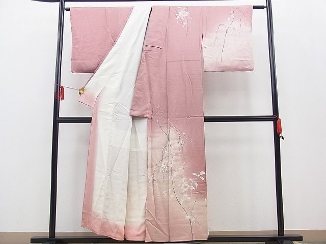 平和屋野田店■訪問着　花鳥文　ぼかし染め　逸品　BAAD2175gt_画像2