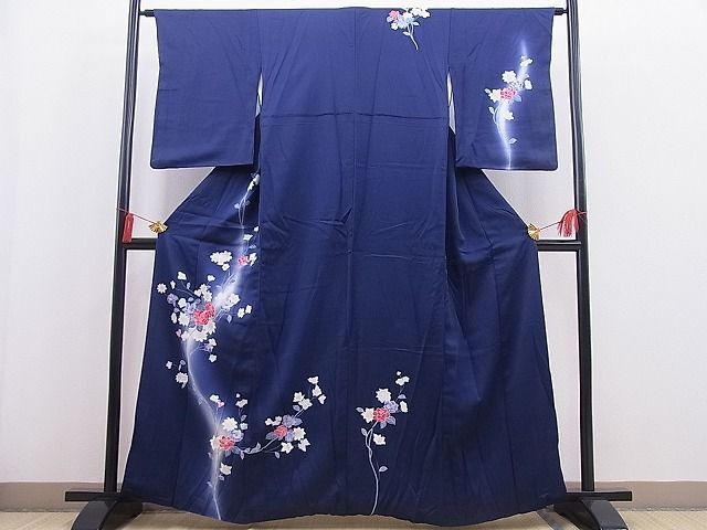 平和屋野田店■訪問着　枝花文　暈し染め　逸品　BAAD1498gh_画像1