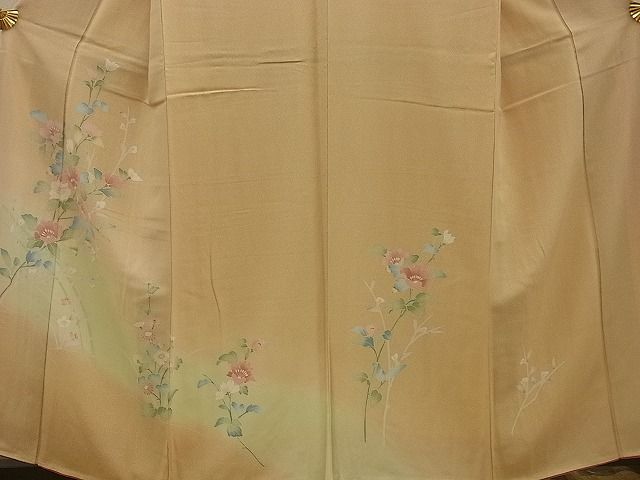 平和屋野田店■訪問着　友禅　枝花文　暈し染め　逸品　未使用　BAAC4380xi_画像2