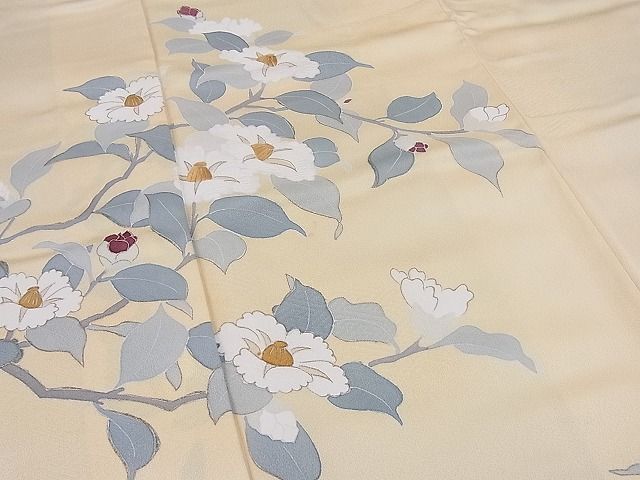 平和屋野田店■訪問着　刺繍　枝椿　金彩　逸品　BAAD3685gh_画像4