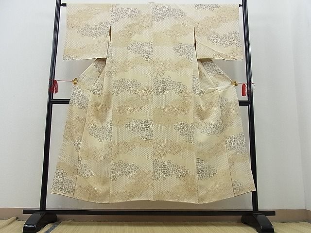 平和屋川間店■上質な小紋　雲取り吉祥花文　逸品　n-ow0773_画像2