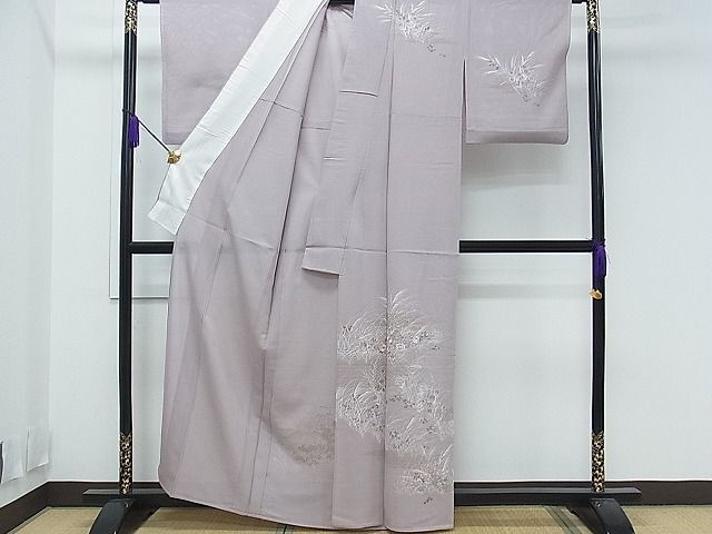 平和屋1■夏物　訪問着　絽　刺繍　霞草花文　金彩　逸品　CAAB1088ch_画像2