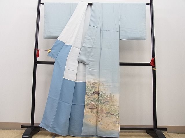 平和屋野田店■豪華色留袖　寿光織　北山風情　暈し染め　逸品　BAAD1217yc_画像3