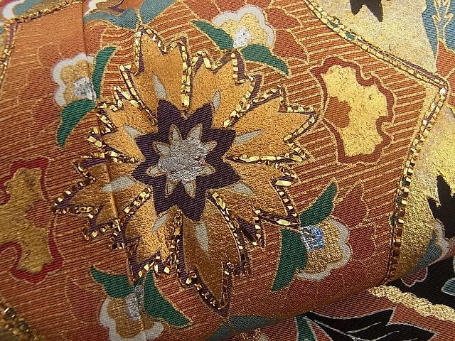  flat peace shop Noda shop #. fee kabuki position person slope higashi . 10 . kurotomesode bamboo shop block embroidery .. flower writing gold paint excellent article BAAD5028mz