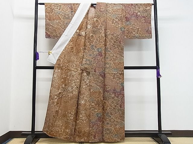 平和屋1■夏物　小紋　紗　辻が花　逸品　未使用　CAAB3502gh_画像3