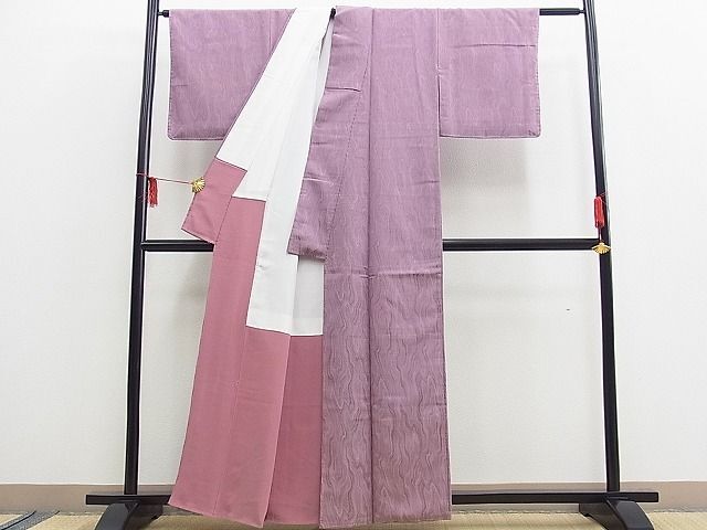 平和屋野田店■上質な小紋　墨流し文様　逸品　BAAD5424gt_画像3