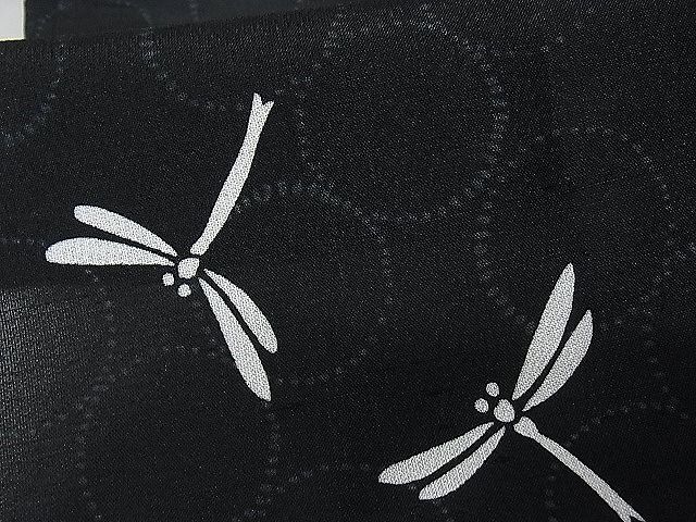  flat peace shop - here . shop # finest quality summer thing Ishikawa prefecture designation less shape culture fortune summer cow neck pongee Hakusan atelier hand weave fine pattern .. black ground silk excellent article AAAE9207Acs