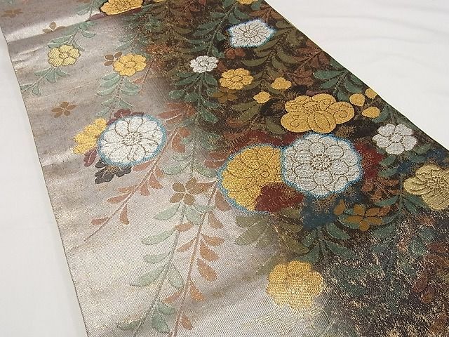 平和屋-こころ店■六通柄袋帯　辻が花　金銀糸　引箔　正絹　逸品　AAAE6444Bnp_画像2