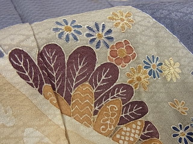 平和屋2■アンティーク　大正ロマン　色留袖　刺繍　雪輪重ね　松皮菱花文　金糸　逸品　DAAB9533_画像7