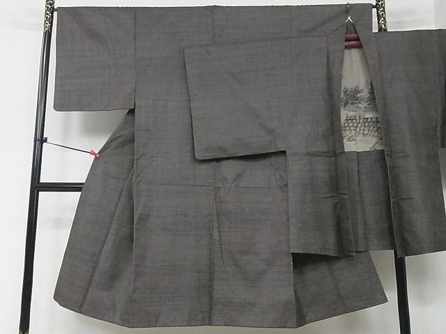 平和屋2■男性　本場大島紬　アンサンブル　100亀甲　総詰　逸品　DAAC1004ea_画像1