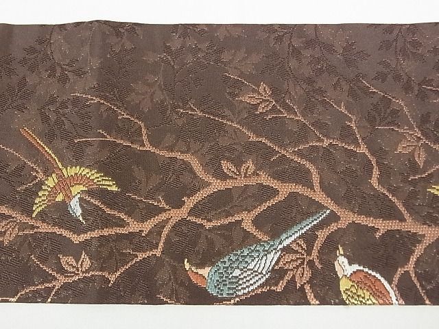 平和屋2◎九寸名古屋帯　休み鳥　逸品　DAAC0775cm_画像3