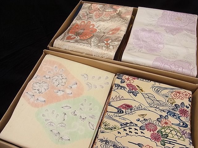 平和屋-こころ店■名古屋帯 まとめて100点 風景 辻が花 更紗 花柄 手描き 型染め 金銀糸 など 未使用品あり 全て正絹 hi1565_画像1