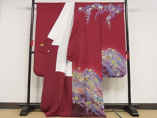  flat peace shop - here . shop # gorgeous long-sleeved kimono author thing .. flower .. dyeing bell . shop treatment silk excellent article AAAE6637Bnp
