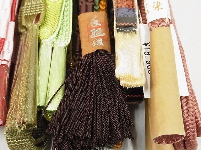 平和屋-こころ店■和装小物　上質な帯締め10本セット　笹浪組　冠組　佐賀錦　草木染　金糸　逸品　全て未使用　AAAE6933Aay_画像4