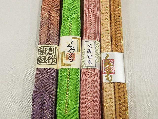 平和屋-こころ店■和装小物　上質な帯締め10本セット　笹浪組　唐組　暈し　金糸　撚り房　逸品　全て未使用　AAAE6938Aay_画像6