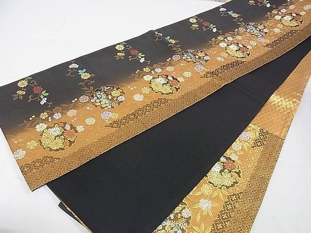 平和屋2■六通柄袋帯　雪輪枝垂れ花　金銀糸　逸品　未使用　DAAB9626eee_画像5