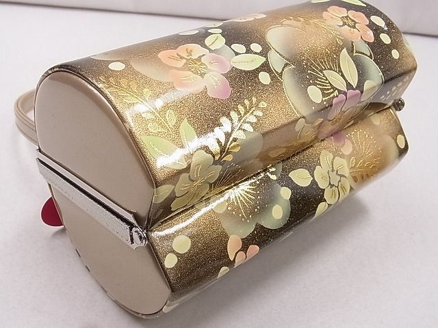 平和屋2■和装小物　バッグ・草履セット　舞花文　金彩　逸品　未使用　DAAC8118zzz_画像9