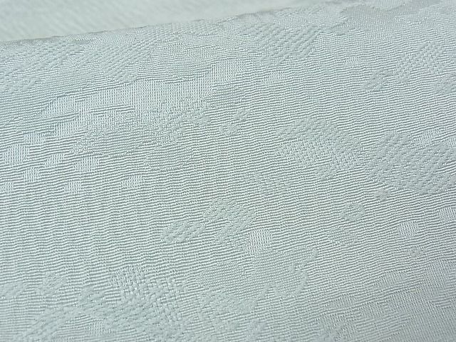 平和屋-こころ店■上質な色無地　幾何学地紋　藍白色　正絹　逸品　AAAE7199Acs_画像4