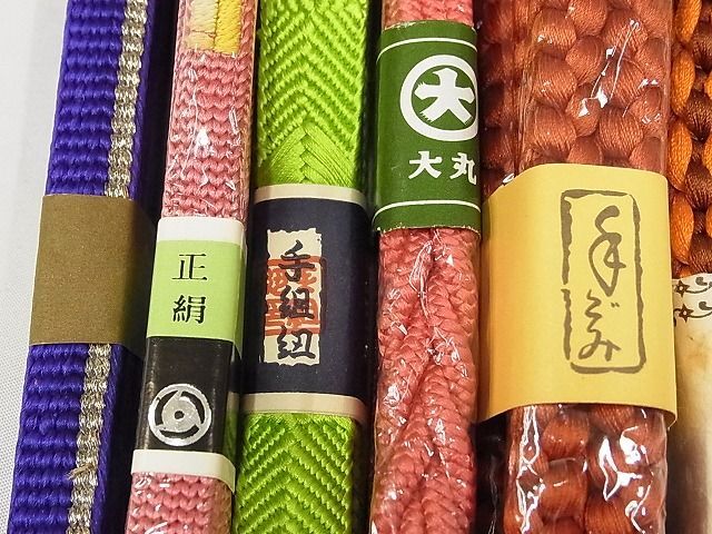 平和屋-こころ店■和装小物　上質な帯締め10本セット　笹浪組　平組　丸組　博多織　金銀糸　逸品　全て未使用　AAAE6928Aay_画像6