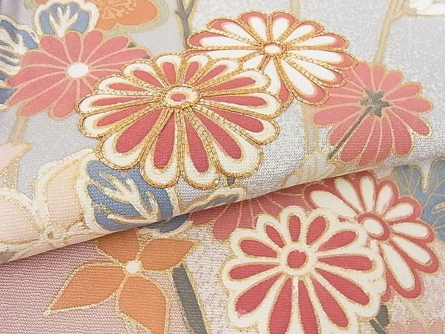 平和屋2■訪問着　駒刺繍　枝花文　暈し染め　金彩　逸品　DAAB8399ps_画像7