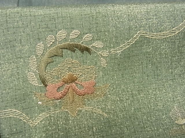 平和屋-こころ店■訪問着　本場染大島紬　刺繍　吉祥花文　暈し染め　正絹　逸品　AAAE6523Bnp_画像6