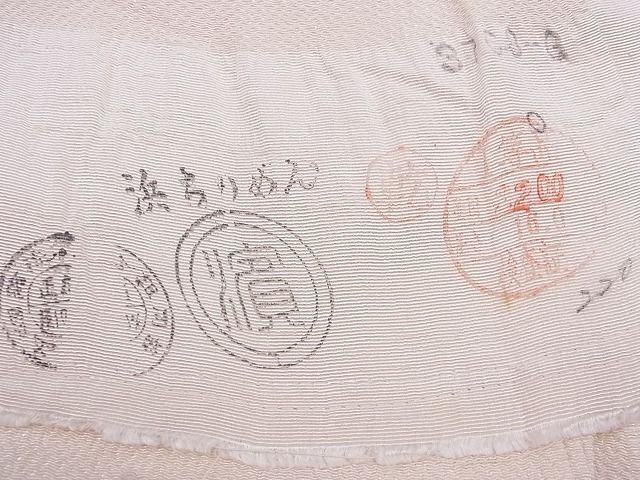 平和屋2■白生地　反物　着尺　鬼ちりめん　生成り色　広巾　66cm/16ｍ　逸品　未使用　DAAC8353zzz_画像3