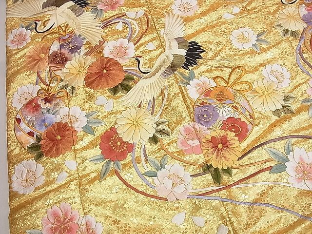  flat peace shop 2# gorgeous colorful wedding kimono Japanese clothes wedding wedding bride god company . type embroidery . crane . bell gold thread excellent article DAAA1526du