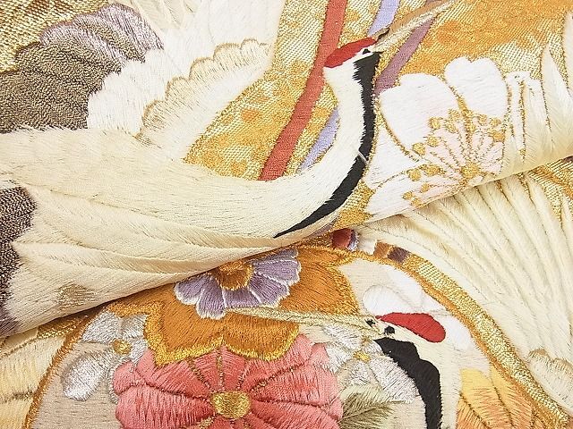  flat peace shop 2# gorgeous colorful wedding kimono Japanese clothes wedding wedding bride god company . type embroidery . crane . bell gold thread excellent article DAAA1526du