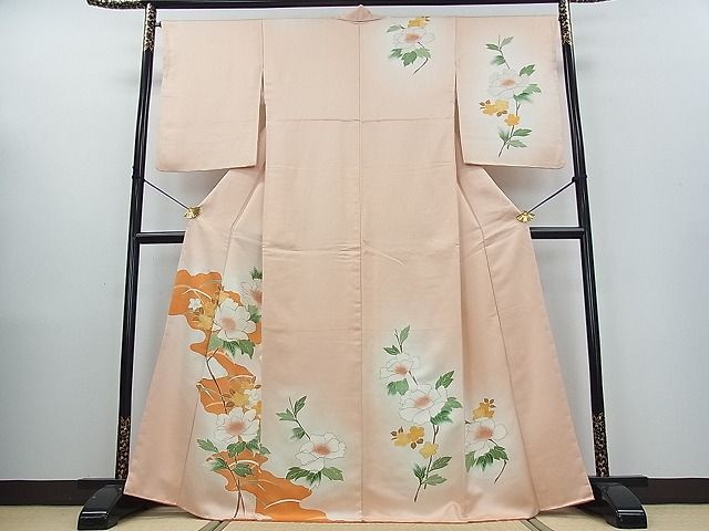  flat peace shop Noda shop # visit wear piece embroidery branch flower writing .. dyeing gold paint excellent article ox1636