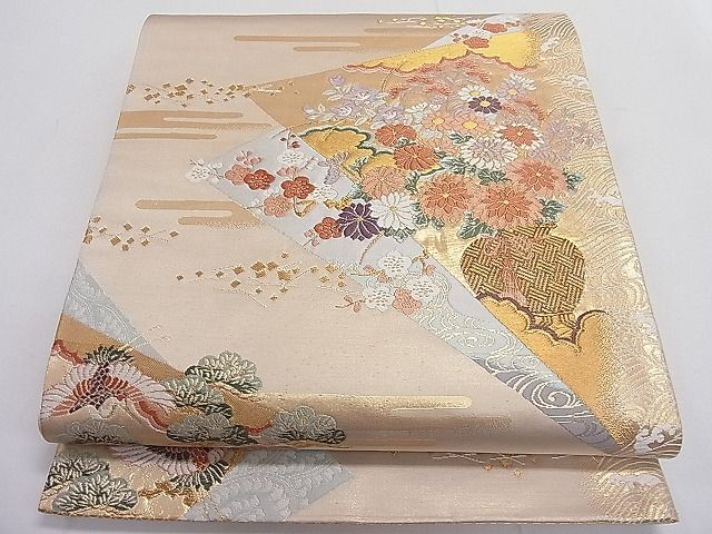 平和屋野田店 六通柄袋帯 唐織 華宝錦 本金箔 逸品 ut7864 平和屋野田店 六通柄袋帯 唐織 華宝錦 本金箔 逸品 ut7864
