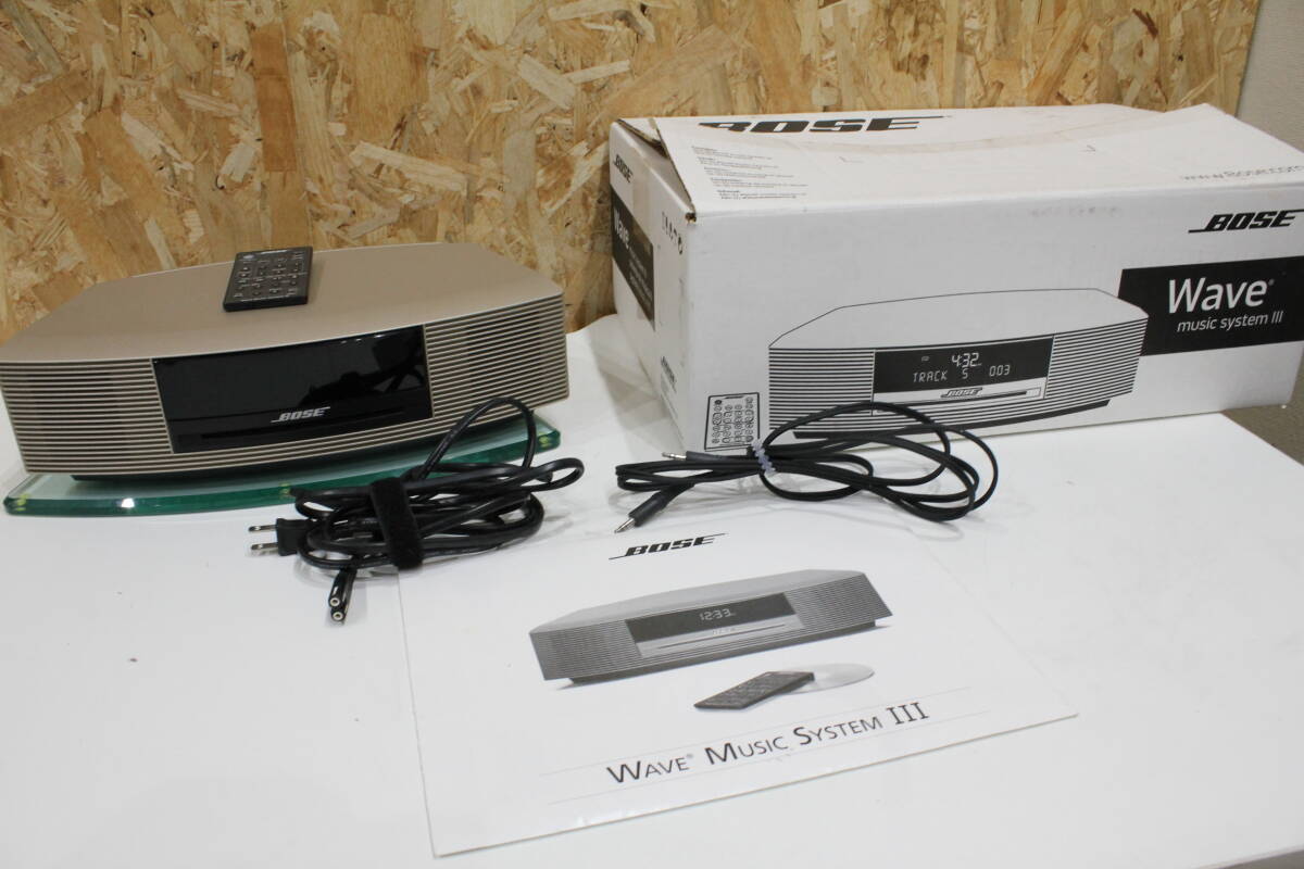 TH04309　Bose　Wave　music　systemⅢ　CDプレーヤー　ラジオ　通電確認済　難あり　現状品_画像1