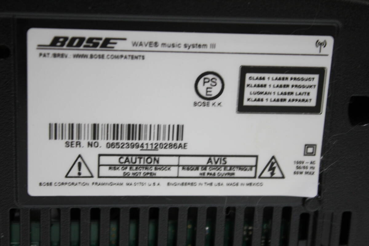 TH04309　Bose　Wave　music　systemⅢ　CDプレーヤー　ラジオ　通電確認済　難あり　現状品_画像6
