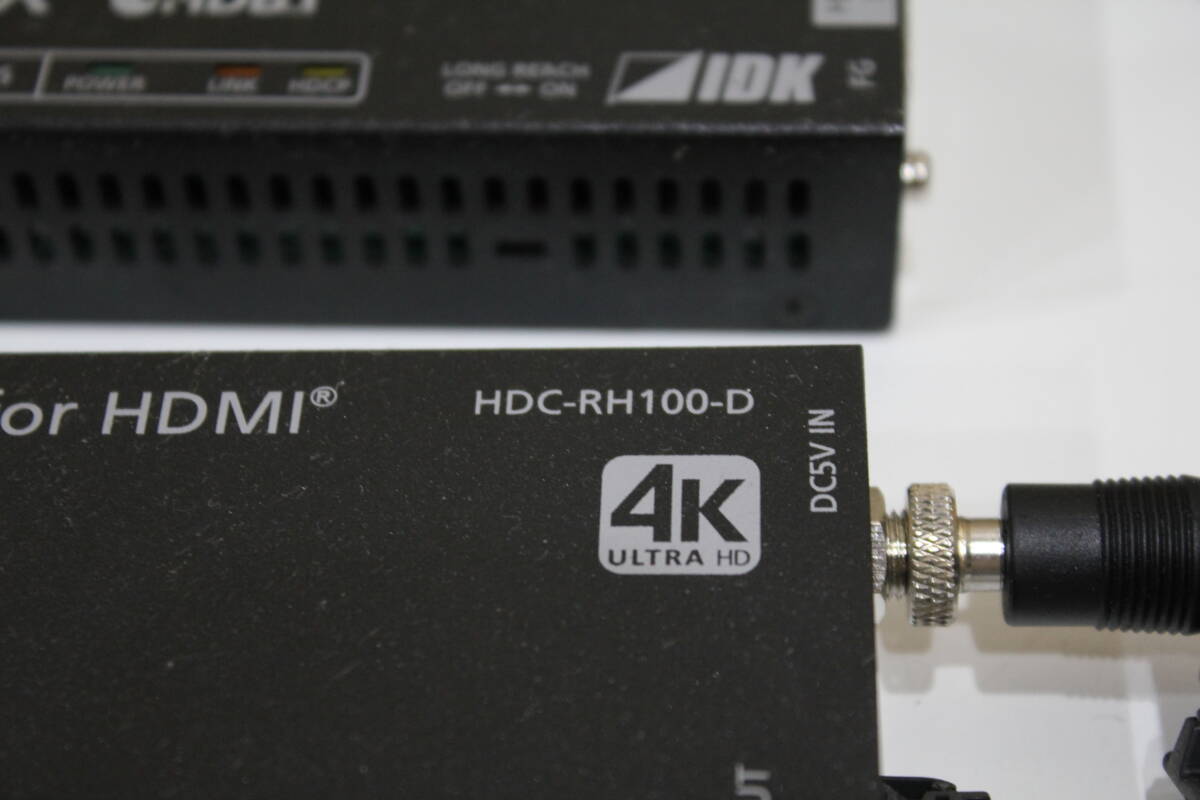 TH04358 IDK HDC-RH100-D 2台 ツイストペアケーブル延長用 送信器 動作確認済 中古品 の画像3