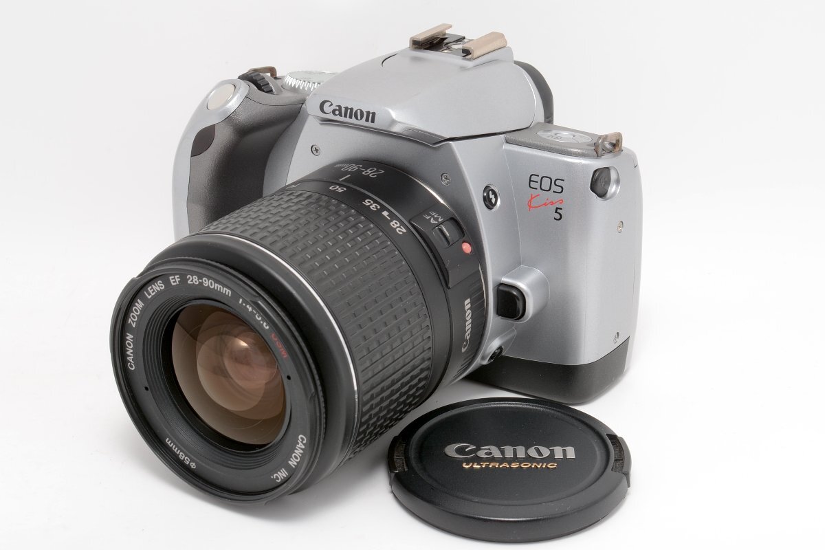 【良品】Canon キヤノン EOS Kiss 5 35mm AF一眼レフカメラ ボディ + おまけレンズ(Canon EF 28-90mm F4-5.6 USM) #43824479_画像1