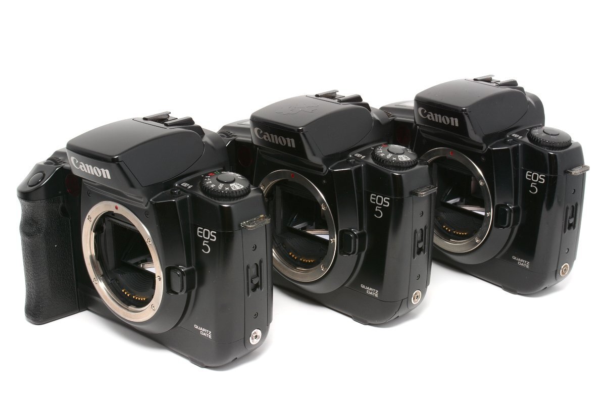 【3台まとめ】Canon EOS 5 QD 35mm キヤノン AFフィルム一眼レフカメラ ボディ 3個セット #383545184519_画像4