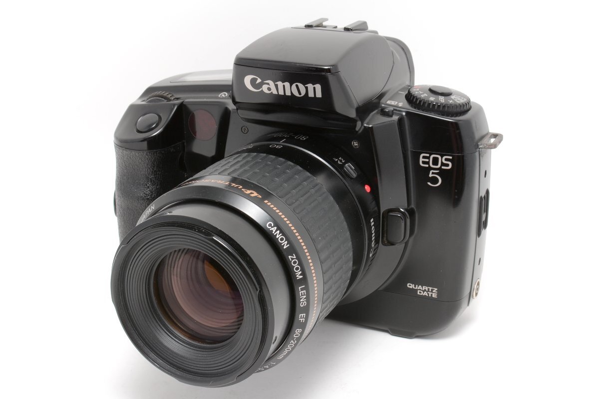 【良品】Canon EOS 5 QUARTZ DATE(QD) キヤノン AFフィルム一眼レフカメラ ボディ + おまけレンズ(EF 80-200mm F4.5-5.6 USM) #43463835_画像1