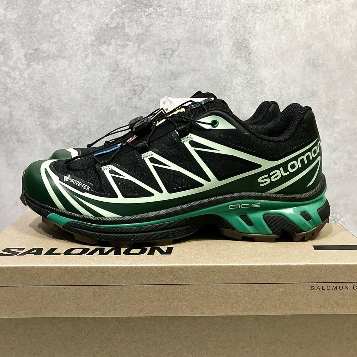 25.5cm 新品正規品 Salomon XT-6 GTX GORE-TEX Black/Eden/Green Ash サロモン XT-6 ゴアテックス US7.5_画像3