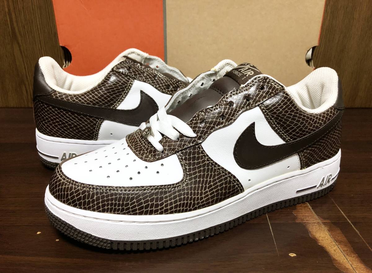 04年製 LE限定 NIKE AIR FORCE 1 PREMIUM LOW SNAKE ナイキ エアフォース スネイク プレミアム AF1【309096-121】茶ヘビ 蛇 US8.5