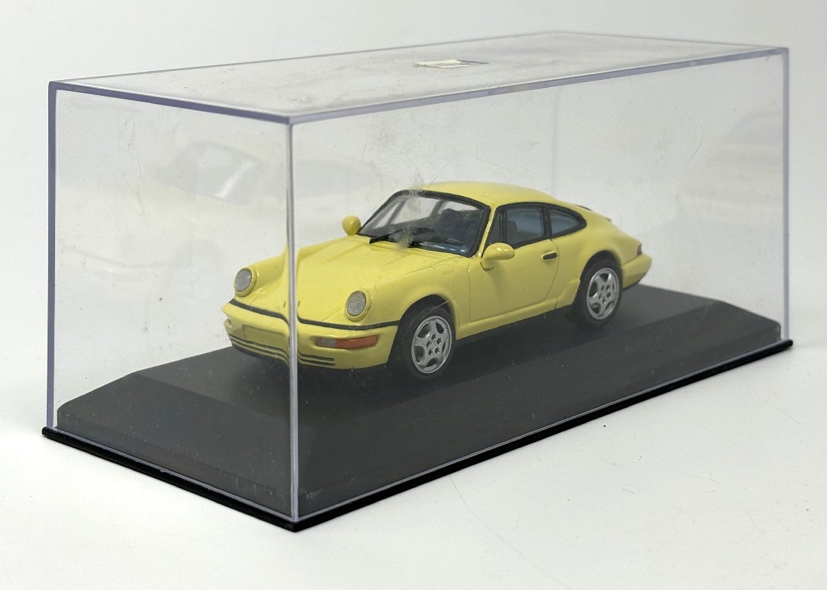 ▼TA0145 ミニカー ポルシェ911カレラ 1992 イエロー MINICHAMPS ミニチャンプス_画像4