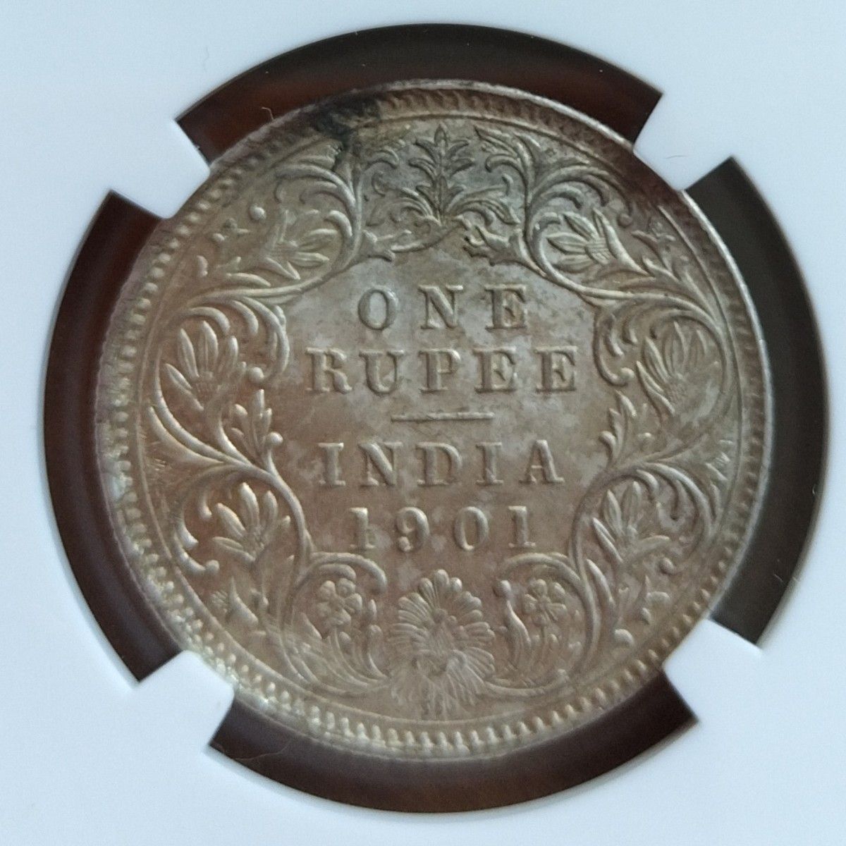 値下げしました イギリス領インド ヴィクトリア女王 ルピー 銀貨 1901年 NGC 準未使用  貿易銀